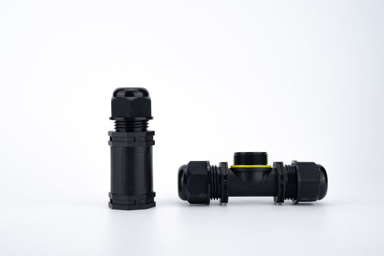 IP68 T-Type کانکتور ضد آب 3 کانال 3 قطب اتصال کابل در فضای باز