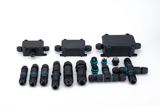 IP68 T-Type کانکتور ضد آب 3 کانال 3 قطب اتصال کابل در فضای باز