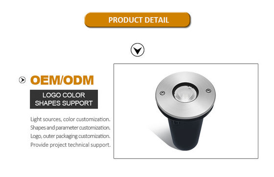 چراغ دفنی LED IP67 1W 3W DIA67MM DC24V ضد آب توکار برای فضای باز باغ