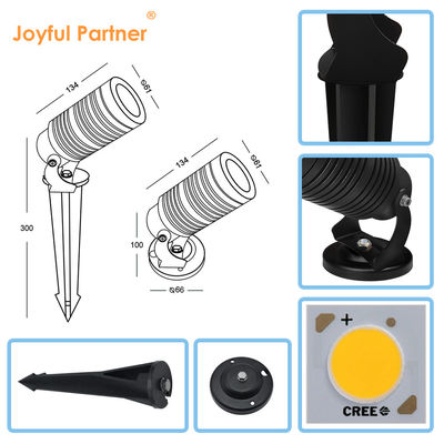 14W LED IP65 چراغ راه منظره چراغ چمن قابل تنظیم در فضای باز نقطه باغ چراغ Spike