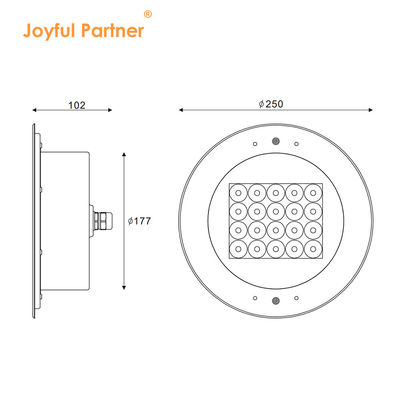 چراغ های حوضچه ای غوطه ور کارخانه مستقیم IP68 316 فولاد ضد زنگ 20W/40W