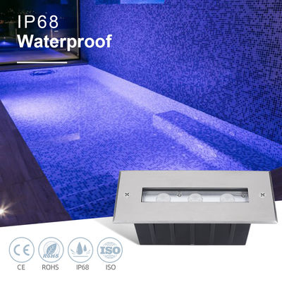 IP68 نور استخر شنا 3W 6W RGB رنگ تک زیر آب لاینر دیوار شستشو نور با آستین نصب پلاستیکی