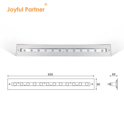کیفیت بالا مستطیل روشن بی نظمی IP68 SS316L زیر آب نور خطی دیوار شوینده LED نور استخر شنا