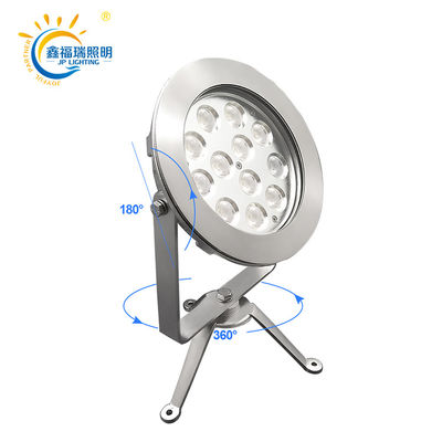 گواهینامه CE ROHS DC 24V IP68 عرضه کارخانه 12X1W LED یک رنگ زیر آب ولتاژ پایین چراغ های استخر