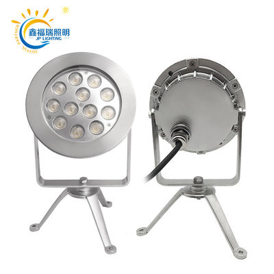 گواهینامه CE ROHS DC 24V IP68 عرضه کارخانه 12X1W LED یک رنگ زیر آب ولتاژ پایین چراغ های استخر