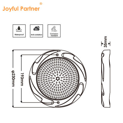 ضد آب IP68 12V Par56 رزین اپوکسی سفید گرم با کیفیت بالا SMD هوشمند LED در فضای باز چراغ های تغییر رنگ