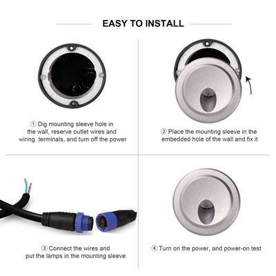 1W خانه آلومینیومی درب دیوار LED چراغ راهرو LED پله نور با IP65 ضد آب