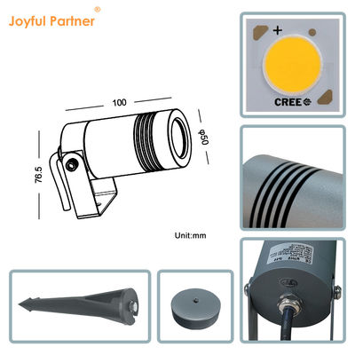 DIA 50mm 6W CREE COB LED آلومینیوم پوشش صورت DC12v 24v چراغ های باغ با پوشش سایه