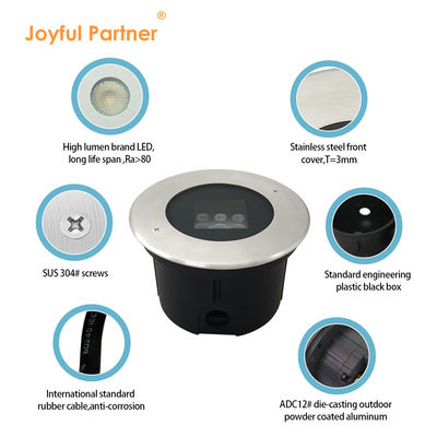 روشنایی عرشه LED فضای باز IP67 سفارشی سازی کامل شیشه سکوریت پخش شده DC24V برای باغ ها و مسیرها