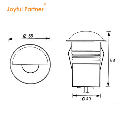 چراغ های زیرزمینی زیرزمینی 3W ضد آب 24V سفید گرم برای چشم انداز بیرونی