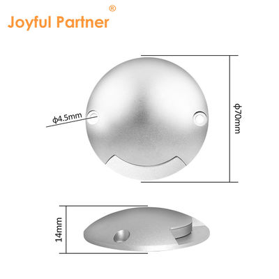1 وات راهرو راهرو قدم نور فوق نازک DIA70mm DC 24V 3000k سفید گرم برای روشنایی در فضای باز