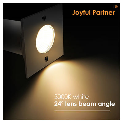 6W COB LED 85mm*85mm سیاه آلومینیوم ساختمان مربع شکل زیرزمینی دفن چراغ LED برای باغ های بیرونی حیاط