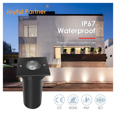 6W COB LED 85mm*85mm سیاه آلومینیوم ساختمان مربع شکل زیرزمینی دفن چراغ LED برای باغ های بیرونی حیاط