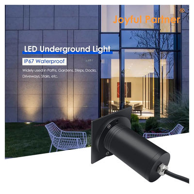 6W COB LED 85mm*85mm سیاه آلومینیوم ساختمان مربع شکل زیرزمینی دفن چراغ LED برای باغ های بیرونی حیاط