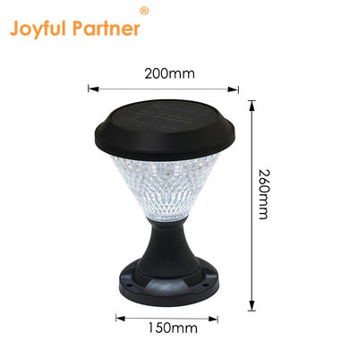نور خورشیدی انرژی مربع شکل گرد DIA 200mm * 260mm کنترل از راه دور RGB برای حیاط