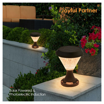 نور خورشیدی انرژی مربع شکل گرد DIA 200mm * 260mm کنترل از راه دور RGB برای حیاط