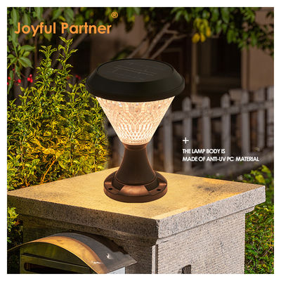 نور خورشیدی انرژی مربع شکل گرد DIA 200mm * 260mm کنترل از راه دور RGB برای حیاط