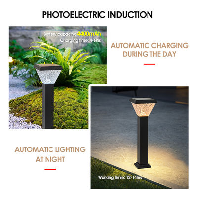 چراغ بیرونی LED چراغ چمن خورشیدی با ظرفیت بزرگ باتری ABS مواد آلومینیومی رنگ RGB مناسب برای پارک های حیاط