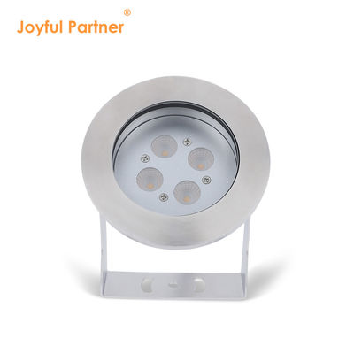 فولاد ضد زنگ LED زیر آب نور IP68 DC12V 24W گرم سفید 3000K برای چشمه