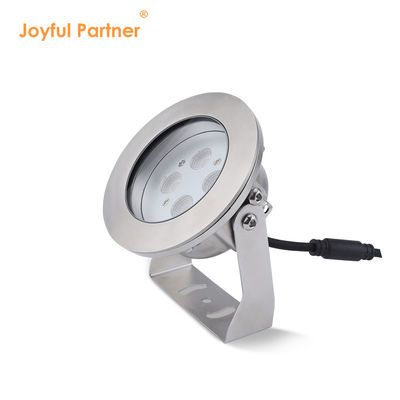 فولاد ضد زنگ LED زیر آب نور IP68 DC12V 24W گرم سفید 3000K برای چشمه