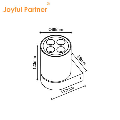 فابریک سفارشی سطح نصب شده Downlights 4 * 2w SMD LED داخلی در فضای باز IP65 سیلندر چهار سوراخ