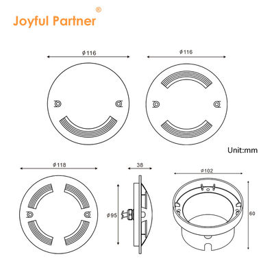 فروش ویژه گرم IP67 ضد آب Ultra-Thin Mini Size Recessed Side Emitting Floor Anti Glare زیرزمینی چراغ ال ای دی