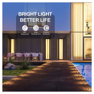 IP67 Ultra-thin buried Inground Uplight 12V 24V Waterproof Deck Light لامپ زیرزمینی زیرزمینی