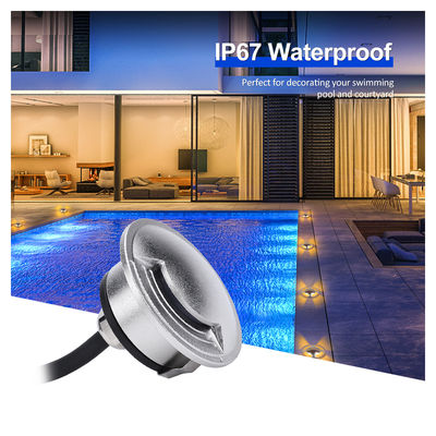 Ultra Thin IP67 Waterproof Recessed 2W LED Outdoor Inground Lighting SS316 پوشش برای مسیر باغ