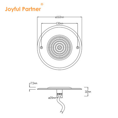 IP68 کاملا آبپاشی ضد آب تک رنگ 160 * 7.5mm Ultra Slim Pool Submersible LED Lights با گواهینامه CE