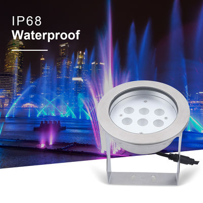 IP68 آبپاش زیر آب 316L فولاد ضد زنگ DMX512 Rgb / RGBW 4in1 LED DC12V/24V