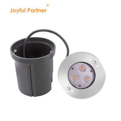 DIA 118mm IP68 304 فولاد ضد زنگ گرم سفید زیر آب چراغ LED 3W DC24v با آستین نصب پلاستیکی