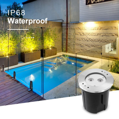 IP68 RGBW 4in1 ضد آب فواره LED نور فولاد ضد زنگ 316 DC 24V با لنز نامتقارن