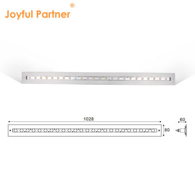 IP68 زیر آب نور خطی فولاد ضد زنگ 316 24W LED DALI Dimmable با آستین نصب پلاستیکی