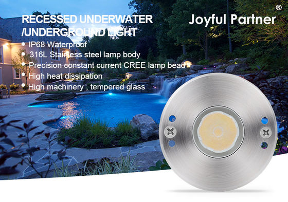 LED Mini Waterproof Recessed Marker 1W 12V DC 8° زاویه باریک پرتو IP68 روشنایی منظره بیرونی