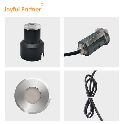 لامپ های زیرزمینی LED فولاد ضد زنگ 1W 2W AC/DC 2700K-6000K DIA38MM با شیشه ی یخ زده