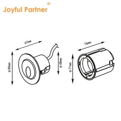 1W خانه آلومینیومی درب دیوار LED چراغ راهرو LED پله نور با IP65 ضد آب