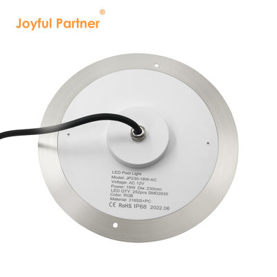 چراغ استخر LED Ultra Slim رزین پر DIA230mm AC / DC 12v PC پوشش شفاف پشتیبانی سفارشی سازی