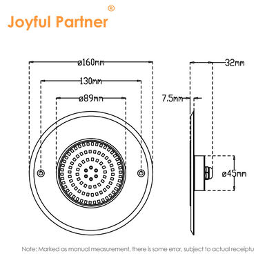 316L فولاد ضد زنگ زیرزمینی لامپ استخر DIA 160mm * 32mm AC12v با کنترل از راه دور
