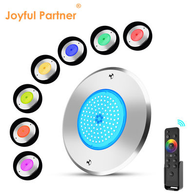 چراغ استخر زیرزمینی LED DIA160MM * 32MM AC12V 316 فولاد ضد زنگ با کنترل کننده RGB