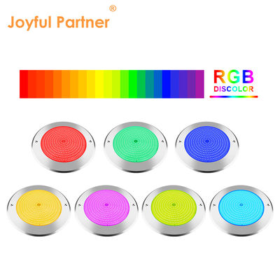 چراغ های زیر آب استخر شنا 316 فولاد ضد زنگ 25W Smd2835 رزین پر شده 3000K RGB لامپ استخر شنا SMD 2835 AC 12v IP68 کاملا ضد آب