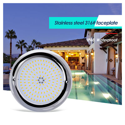 چراغ های استخر شنا رزین پر شده شکل مسطح RGB سطح نصب شده SMD LED 152mm Dia