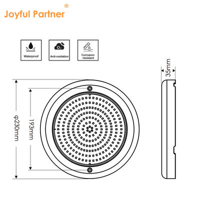 چراغ زیر آب استخر شنا LED چراغ JOYFUL RGB کنترل وای فای AC12V IP68 ضد آب