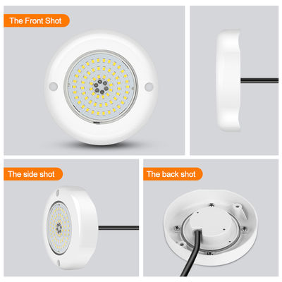 AC 12V Submersible Underwater IP68 RGB Switch Control PC 15W رزین پر شده از سطح نصب شده چراغ استخر شنا LED