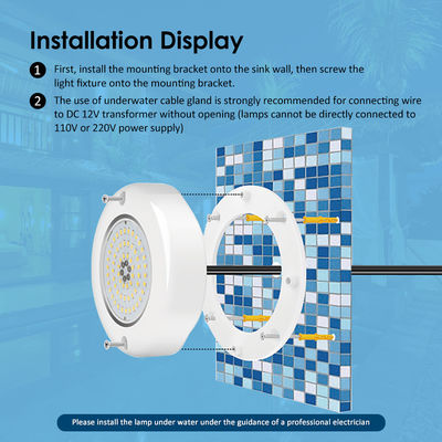 AC12V زیر آب زیر آب IP68 RGB کنترل سوئیچ 15W رزین پر شده سطح نصب شده