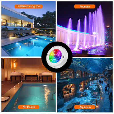 AC 12V Submersible Underwater IP68 RGB Switch Control PC 15W رزین پر شده از سطح نصب شده چراغ استخر شنا LED