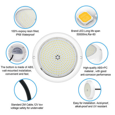 ضد آب LED زیر آب PAR56 نور سطح نصب شده AC12v CE RoHS برای استخر شنا
