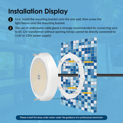 ضد آب LED زیر آب PAR56 نور سطح نصب شده AC12v CE RoHS برای استخر شنا