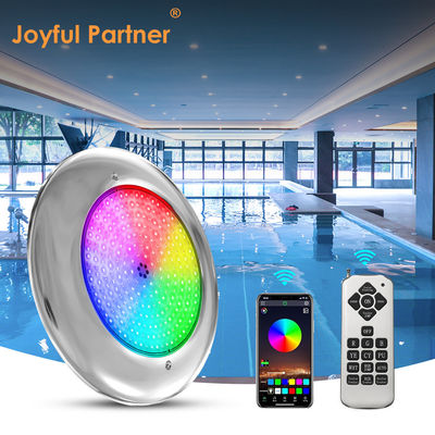 چراغ استخر شنا 18 وات 35 وات رزین پر AC12V SS316L + ABS DIA280mm برای استخر شنا بتن