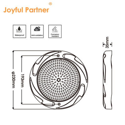 35W چراغ LED استخر شنا برای استخر بتنی SPA 230 * 35mm مواد ABS AC12V RGB RGBW