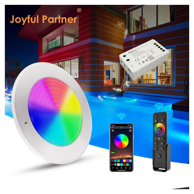 ضد آب PAR56 LED Pool Light 316 SS ABS خانه Ultra Thin 7.5mm رزین پر شده دیوار نصب شده 230MM 18W 25W DC AC12V